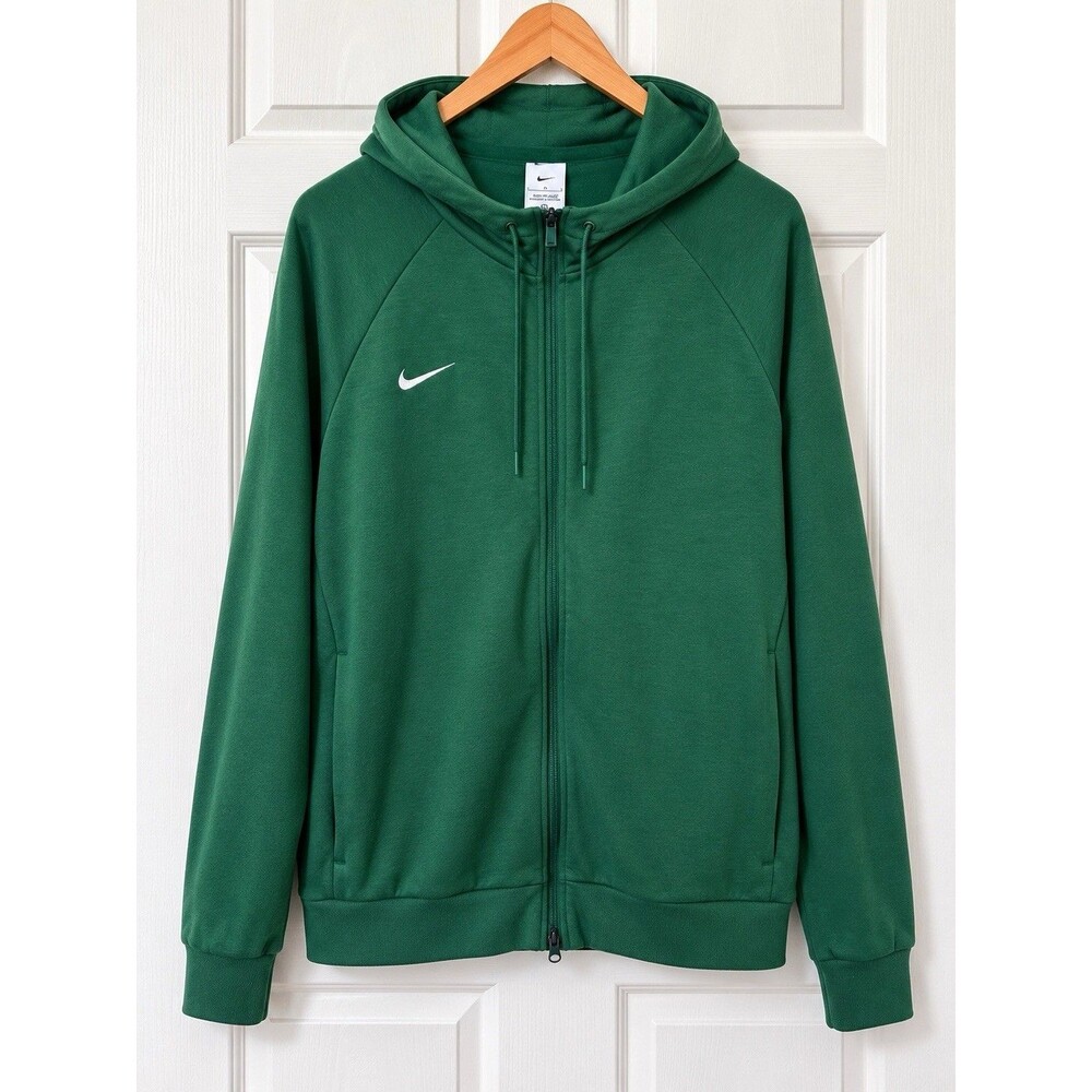 Nike Dri-FIT Men's Large Green Full Zip Hoodie Sweatshirt Athletic Training